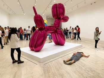 Alejandra-Alarcón-muriendo-en-lugares-importantes-fotografía-digital-expo-jeff-koons-méxico-2018.