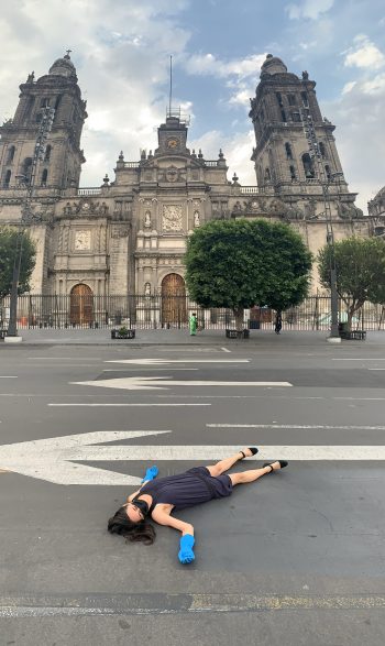 Alejandra-Alarcón-muriendo-en-lugares-importantes-fotografía-digital-plaza-la-constitución-México